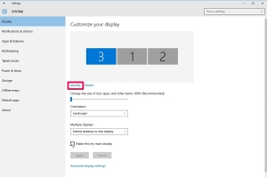 Windows 10 Identify Display