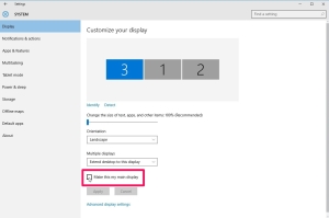 Windows 10 - Make this my main display